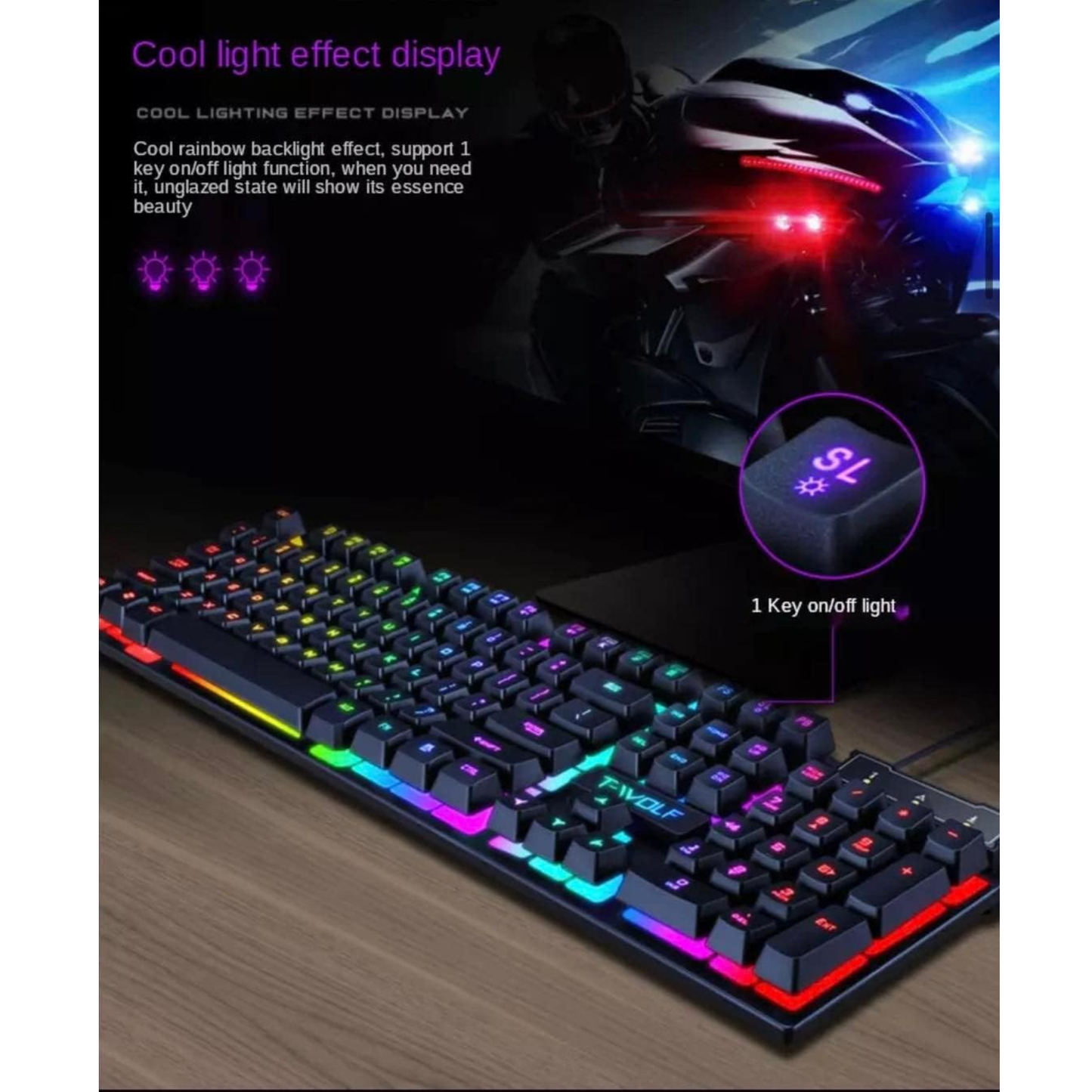 Teclado Gaming RGB WaterProof