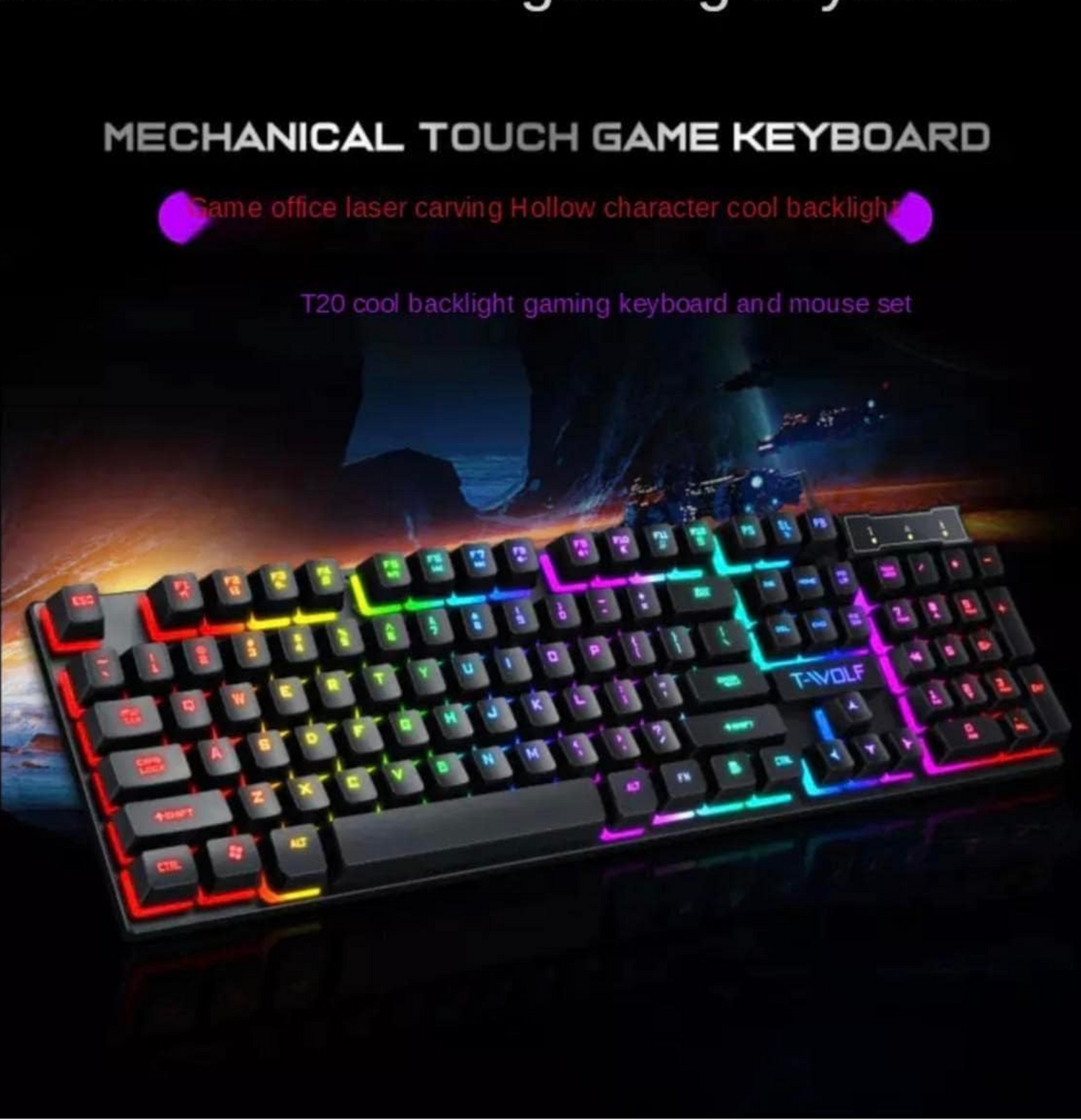 Teclado Gaming RGB WaterProof