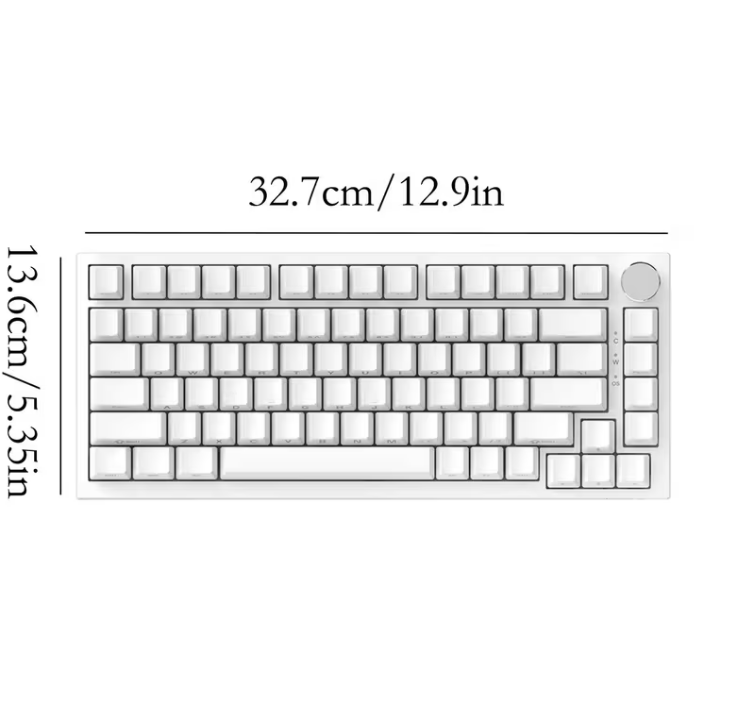 Teclado Mecánico 75% Gamer Mechargy con retroiluminación RGB y diseño compacto.